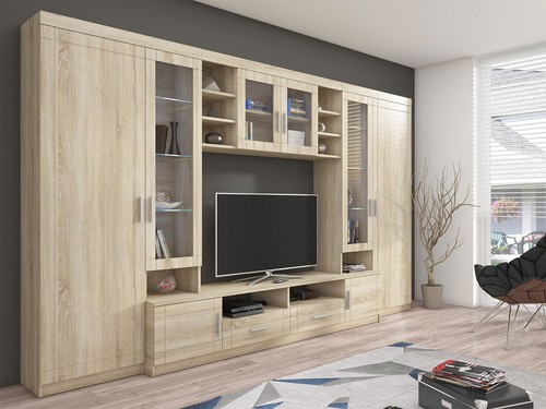 Wohnwand elysee wohnzimmer set - wohnwand,