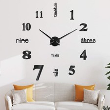 3D Wanduhr Groß XXL Mute