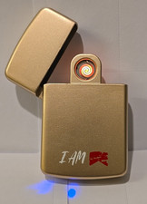 Marlboro Feuerzeug USB Sturmfeuerzeug in Gold elektrisch Glühpunkt NEU + OVP