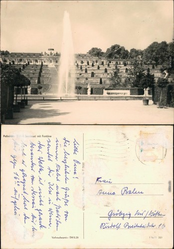 Ansichtskarte potsdam schloss - ansichtskarte,