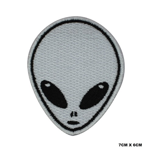 Alien head logo bestickt - alien,