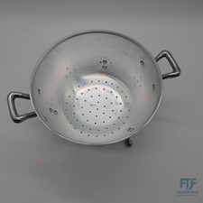 Pentole Agnelli, FAMA1520, Nudelsieb mit 3 Füßen mit 2 Griffen aus Edelstahl, Al