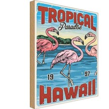 Holzschild 30x20 cm Tropical