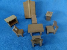 Wohnungseinrichtung für das Puppenhaus Puppenstube aus Holz 80 er Jahre