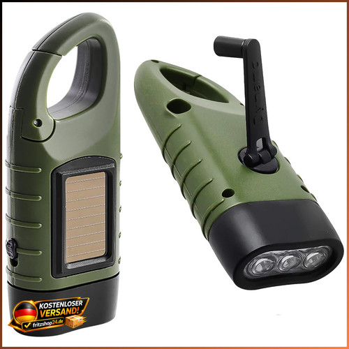 Kurbeltaschenlampe 2er set - 2er,