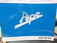 Piaggio Ape 50 E4 Bedienungsanleitung Neu Italienisch Und Spanisch