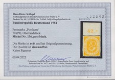 BUND POSTHORN 136 ** OBERRAND / NEUER LUXUS-FARBBEFUND SCHLEGEL - 750 M€ RARITÄT