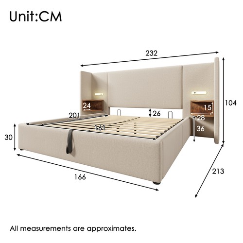 160 180x200cm polsterbett - 160/180x200cm,