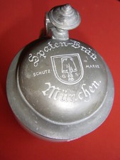 Bierkrug Maßkrug Spaten Bräu München Bier Brauerei ca.  ca.  1900 Deckelgravur