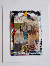 Kunst-Materialcollage aus