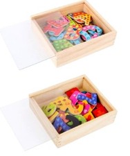 bunte Magnetbuchstaben Holz