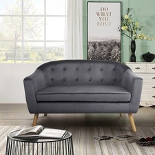 Sofa 2-Sitzer Samtoptik Couch