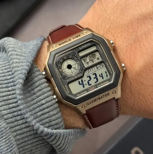 Casio herren weltzeit braun - casio,