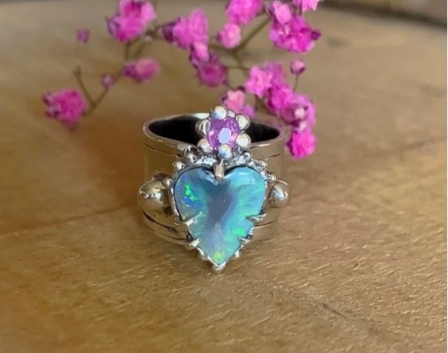 Australian heart boulder opal - heart,
