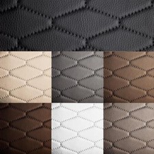 Kunstleder gesteppt Raute kaschiert Meterware Leder Polsterstoff Stoff 140cm
