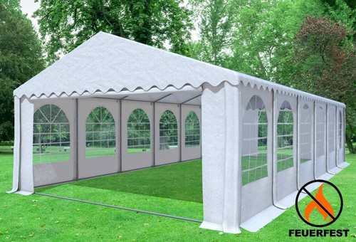 Partyzelt pavillon 6x12m weiss - partyzelt,