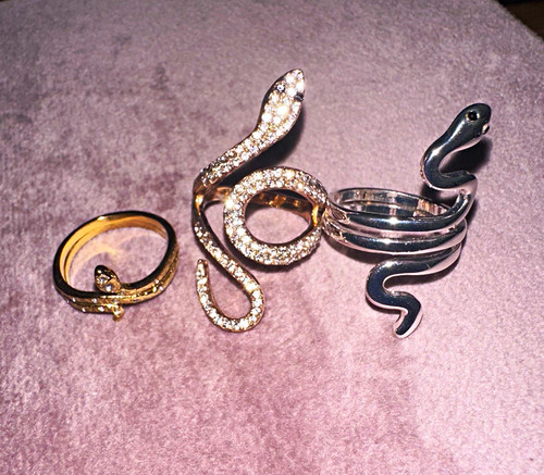 Ring set schlangenform - 3x, ring-set