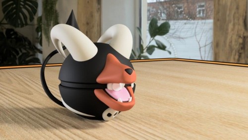 Hundemon pokéball figur - 3d,