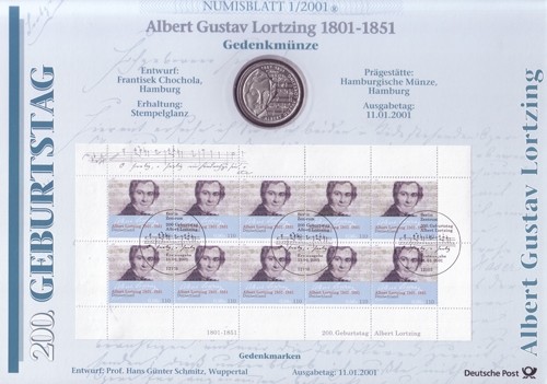 Brd bund numisblatt 2001 - bund, 1/2001