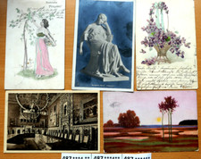 0487 **4***  10 Stück  alte Postkarten  u.a .mit Germania Briefmarken