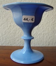 189❚ antike kleine blaue Glasschale (mundgeblasen) mit Abriss von ca. 1850-1900