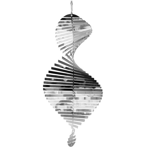 Helix edelstahl windspiel - 3d,