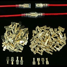 900-tlg 2,8mm 4,8mm 6,3mm Flachstecker Flachsteckhülsen Kabelschuh mit Isolation