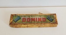DDR Domino Spiel - Spielzeug Vintage - Dachbodenfund - 28 Holzsteine Pappkiste