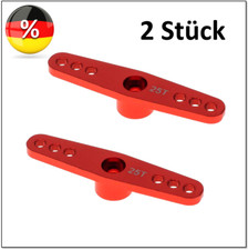 2 X RC Servoarm Servohorn Crank 25T Doppelarm Alu 25 Zähne CNC MKS Futuba Savöx