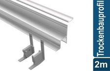 Led Alu Profil 2 m AD Set Strip / Streifen 18 mm breit | Abdeckung mattiert