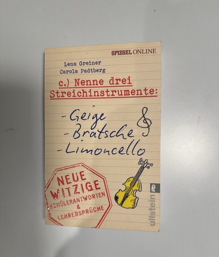 Nenne drei streichinstrumente - drei,