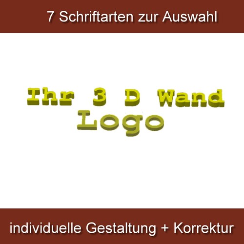 Wand logo mit d - 3d,