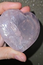 HQ Rosenquarz  Herz Carving