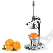Saftpresse Fruchtpresse Obstpresse Früchtesaft Saft Presse Metall Chrom 400 ml