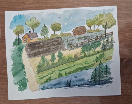 Original bild aquarell - original,