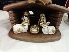 Krippe Thun Krippenstall mit 5 Figuren Heilige Familie