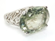 GJ69 * PRASIOLITH OVAL FACETT
