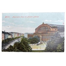 Ansichtskarte AK Berlin Gelaufen 1907 Askanischer Platz Anhalter Bahnhof