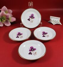 Winterling Röslau Bavaria, 4 St. Schälchen Teebeutelablage 9,5 cm Blume Goldrand