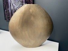 SALE: PTMD Design Aluminium Vase Guß Metall handgefertigtes Unikat Luxus