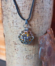 Halskette Kette mit Anhänger Biene Bienen Wabe (10)