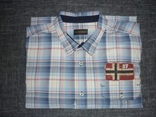 NAPAPIJRI geographic-Herren Hemd Langarm Mehrfarbig-Kariert 100% Baumwolle Gr.L