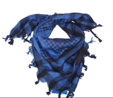 Palästinensertuch Halstuch Kufiya 100% Baumwolle Pali Tuch Blau - Schwarz