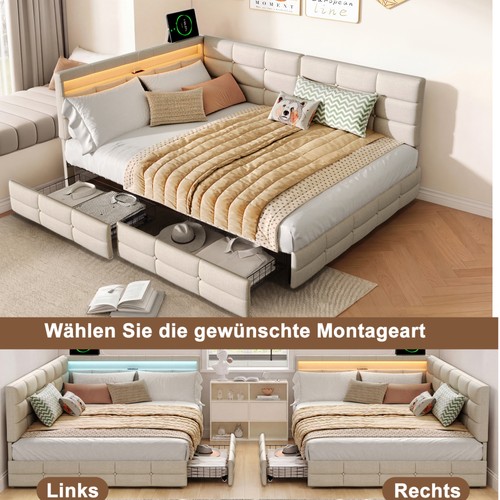 Polsterbett tagesbett 140x200 - polsterbett,