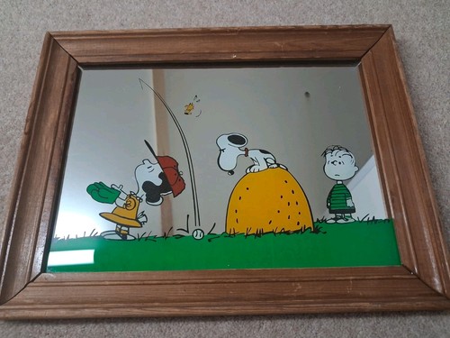 Snoopy spiegelrahmen holz - snoopy,