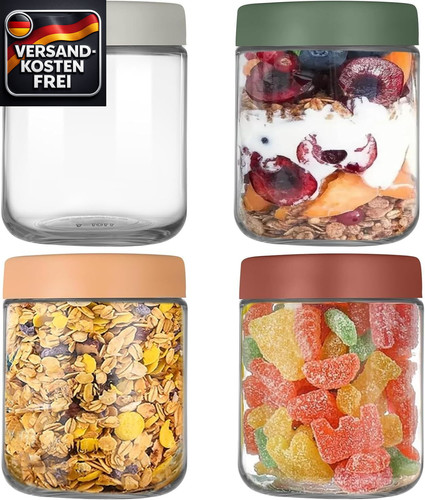 Wiederverwendbare gläser 4er - gläser,