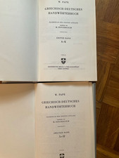 W. Pape: Griechisch-Deutsches Handwörterbuch- 2 Bände, Nachdruck 3. Auflage