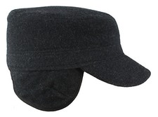 Schirmmütze Kuba Cap Army Cap Ohrenklappen Winter Unisex von Wegener anthrazit