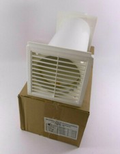 Mauerkasten rund mit Rechteckanschluss | weiss | mit Rückschlagkl. | System 125