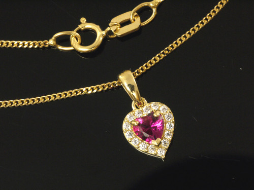 585 goldkette mit kleinem herz - mit,